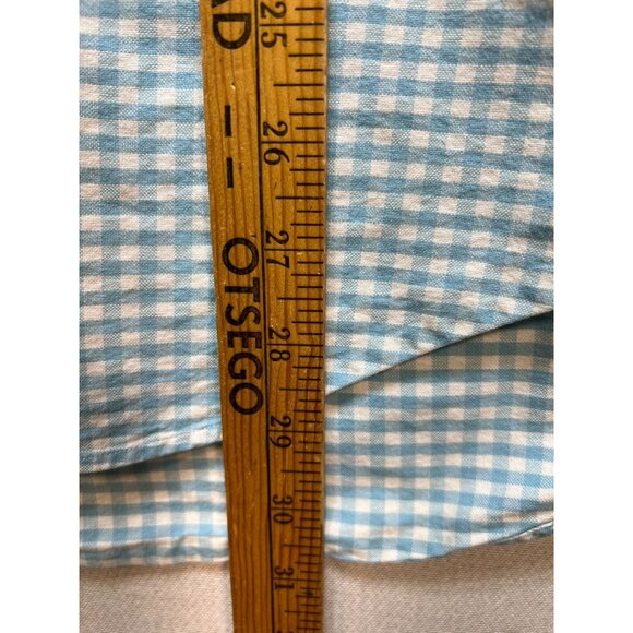 Ralph Lauren Men's Preppy Button Down Shirt Long Sleeve Size XL Blue White Check - Picture 10 of 13